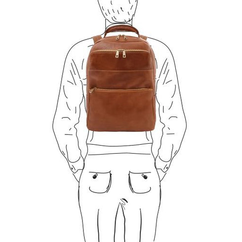 Melbourne - Leather laptop backpack